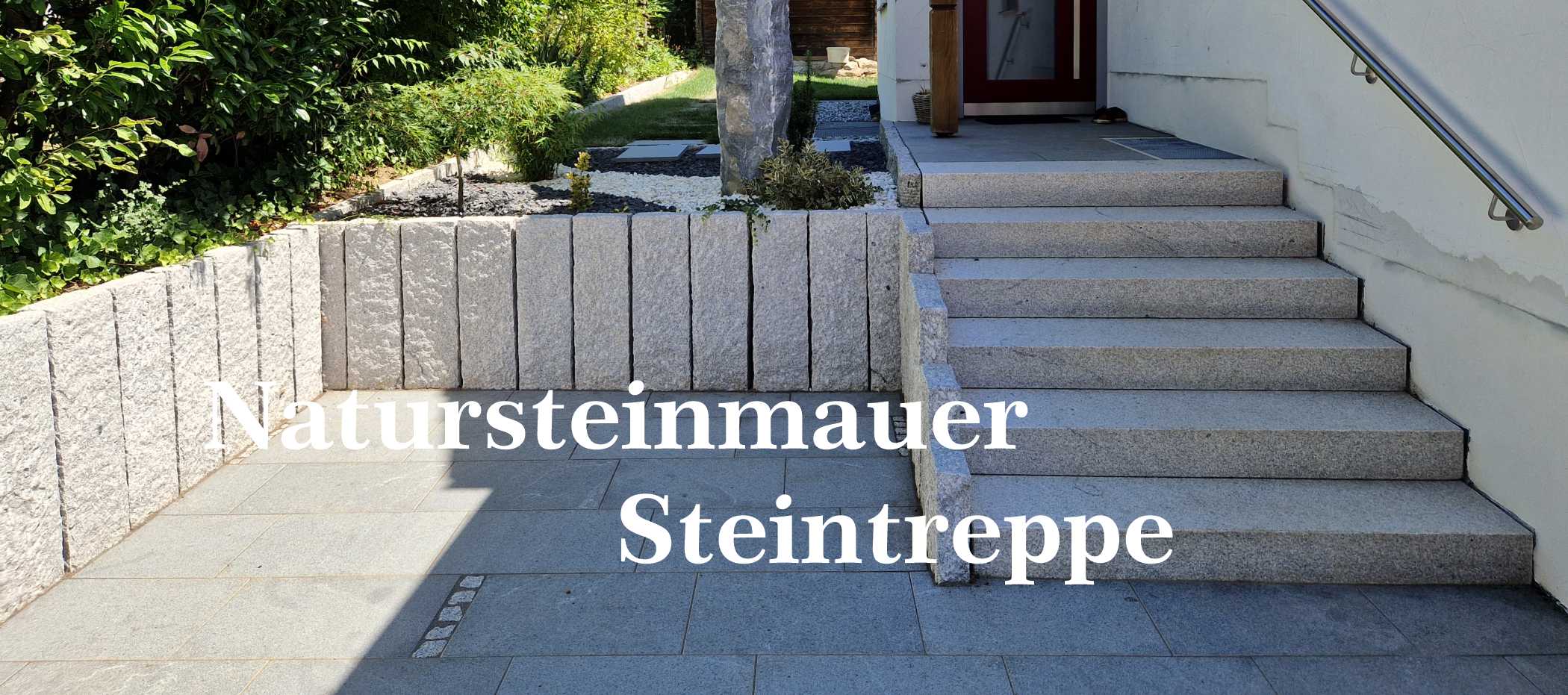 Hofmeier Natursteinmauer und Steintreppe